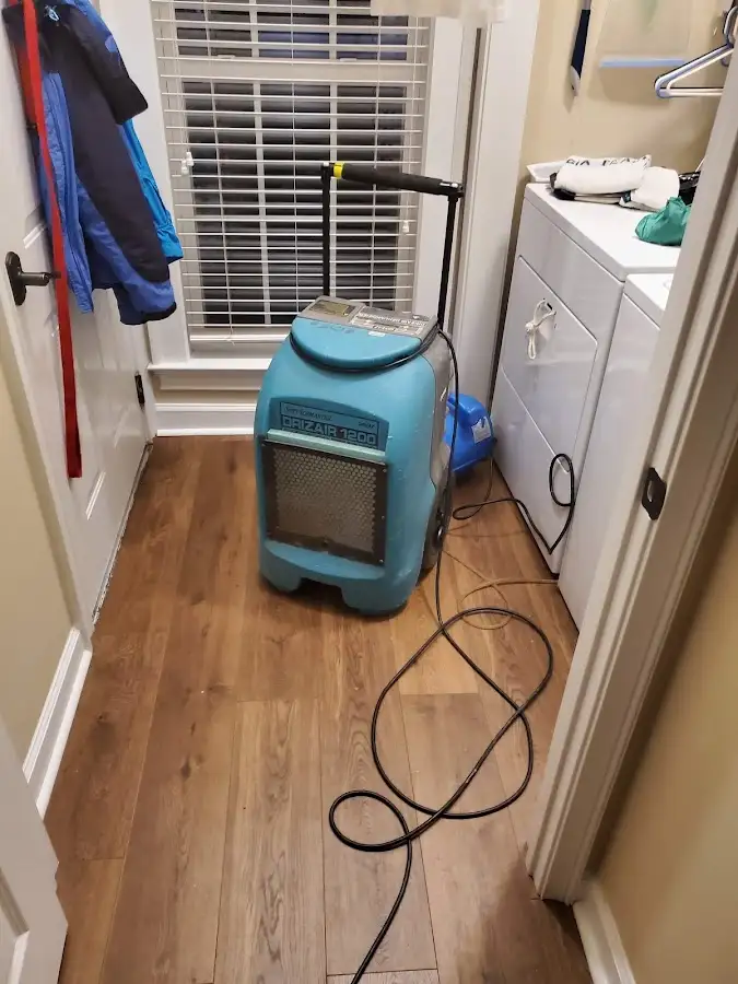 Commercial dehumidifier deployed for Flood Damage Cleanup in Bayou Cane